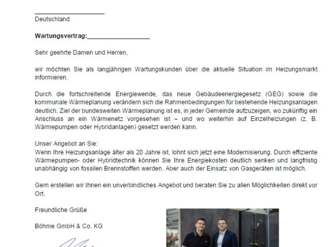 Serienbrief Kesseltausch allg